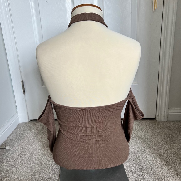 Durumi Brown Off-The-Shoulder Top - Picture 3 of 4